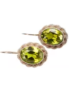 Original vintage din aur roz de 14k Peridot galben Inel Vintage vec007r